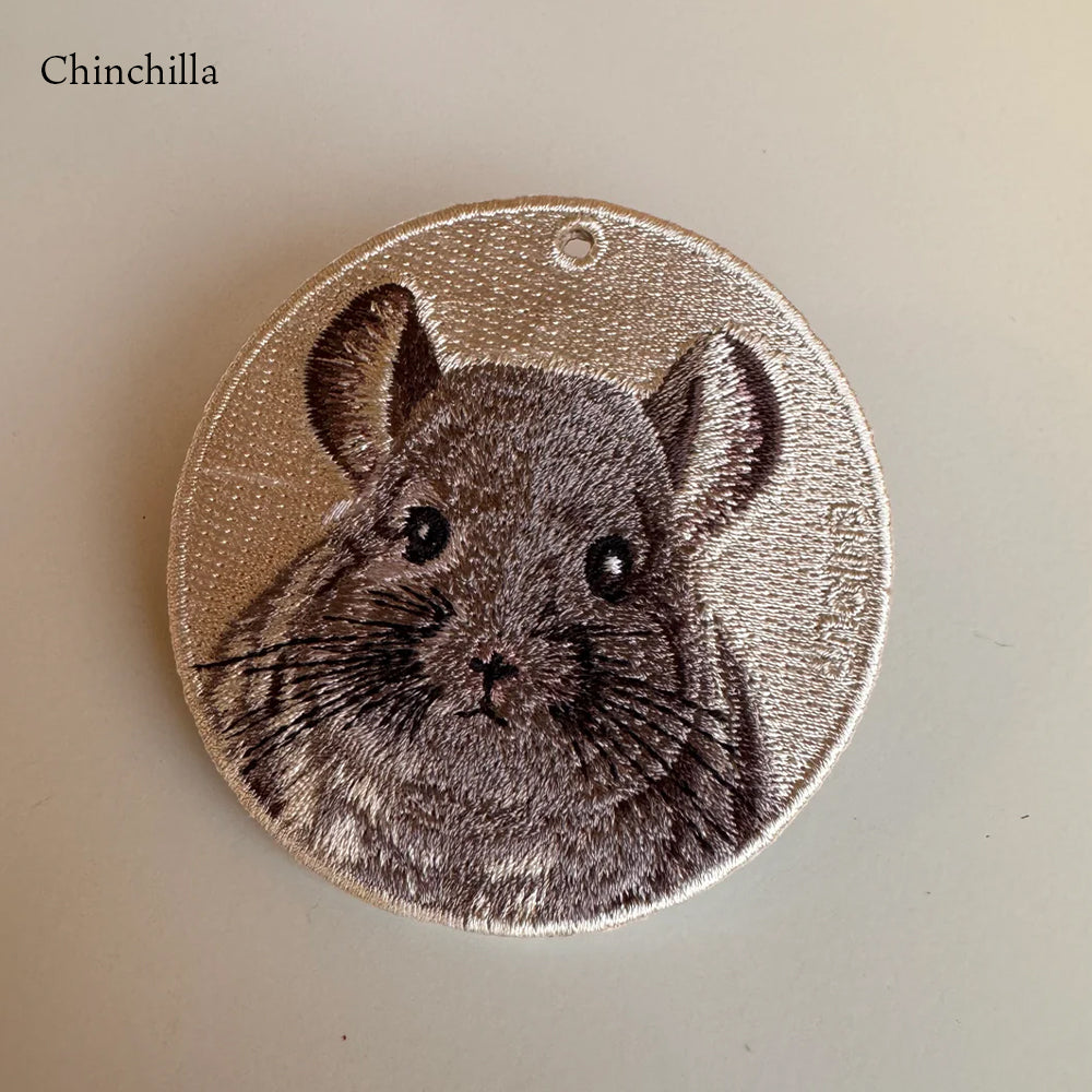 EMJOUR エンジュール 刺繍 キーホルダー チャーム 台湾 サル ワオキツネザル キツネザル プレーリードッグ チンチラネズミ リス プレゼント ギフト 贈り物 車 自転車 カギ 鍵 サファリ サバンナ 動物園 母の日