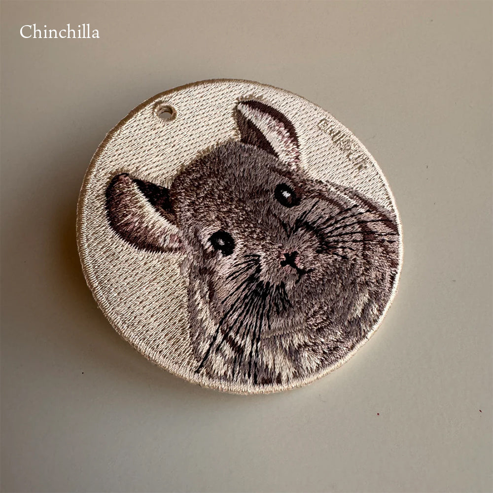 EMJOUR エンジュール 刺繍 キーホルダー チャーム 台湾 サル ワオキツネザル キツネザル プレーリードッグ チンチラネズミ リス プレゼント ギフト 贈り物 車 自転車 カギ 鍵 サファリ サバンナ 動物園 母の日