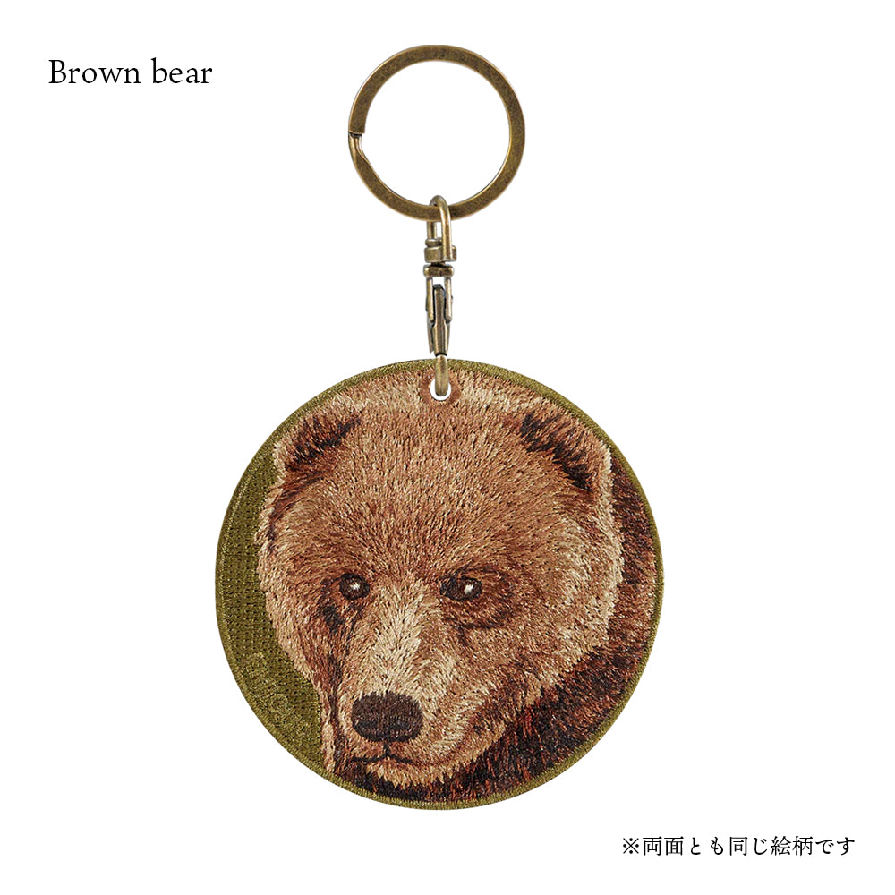 キーホルダー 動物 刺繍 ワッペン アニマル チャーム ゴリラ シマウマ パンダ クマ グッズ プレゼント ギフト 贈り物 新築祝い EMJOUR エンジュール 台湾 車 自転車 カギ 鍵 おしゃれ