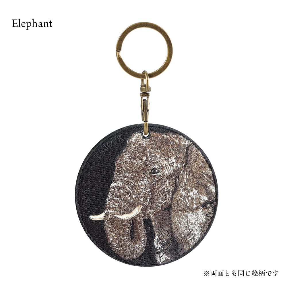 キーホルダー 動物 刺繍 ワッペン アニマル チャーム ゴリラ シマウマ パンダ クマ グッズ プレゼント ギフト 贈り物 新築祝い EMJOUR エンジュール 台湾 車 自転車 カギ 鍵 おしゃれ