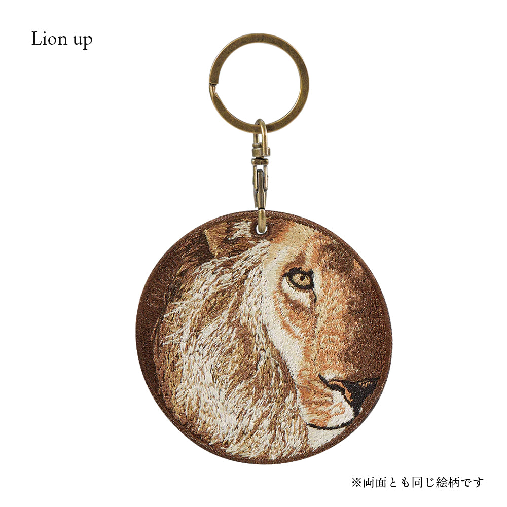 キーホルダー 動物 刺繍 ワッペン アニマル チャーム ライオン トラ 虎 タイガー 黒ヒョウ ひょう レオパード グッズ プレゼント ギフト 贈り物 EMJOUR エンジュール 台湾 車 自転車 カギ 鍵 おしゃれ