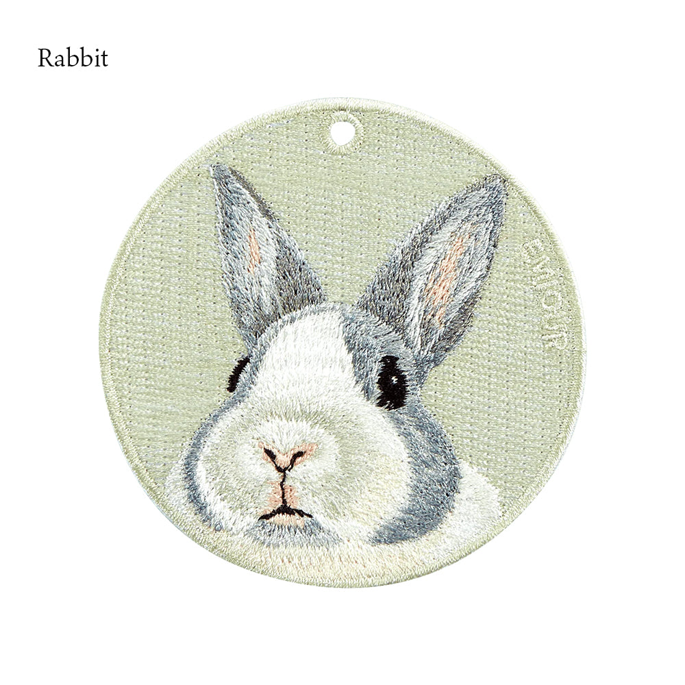 キーホルダー 刺繍 動物 アニマル チャーム 刺繍キーホルダー ハムスター ダッチウサギ ゴールデンハムスター モルモット ねずみ うさぎ ウサギ キーリング プレゼント かわいい ギフト 贈り物 EMJOUR エンジュール 台湾