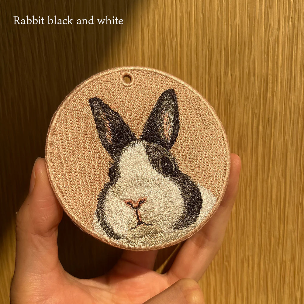 キーホルダー 刺繍 動物 アニマル チャーム 刺繍キーホルダー ハムスター ゴールデンハムスター モルモット ねずみ うさぎ ウサギ キーリング プレゼント かわいい ギフト 贈り物 EMJOUR エンジュール 台湾 車 カギ 鍵 ペット 動物園
