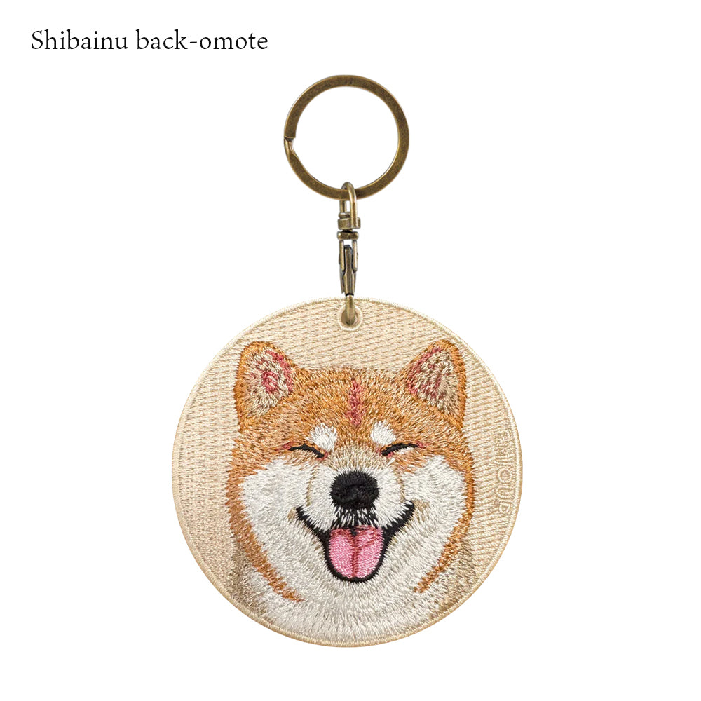 キーホルダー 刺繍 柴犬 コーギー おしり 後ろ 日本犬 刺繍キーホルダー キーチェーン 鍵 車 お祝い プチプレゼント プチギフト 入学祝い 卒業祝い 就職祝い ペット 誕生日プレゼント 母の日 ペットロス 人気 EMJOUR エンジュール 可愛い