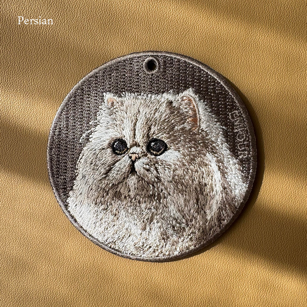 キーホルダー 猫 刺繍 ワッペン ネコ ネコ柄 アニマル チャーム ペット 動物  ベンガル アメリカンカール ペルシャ ロシアンブルー スフィンクス さくらネコ さくら猫 グッズ プレゼント ギフト 贈り物 新築祝い EMJOUR エンジュール 台湾 Taiwan cat neko 車 自転車 カギ 鍵 おしゃれ