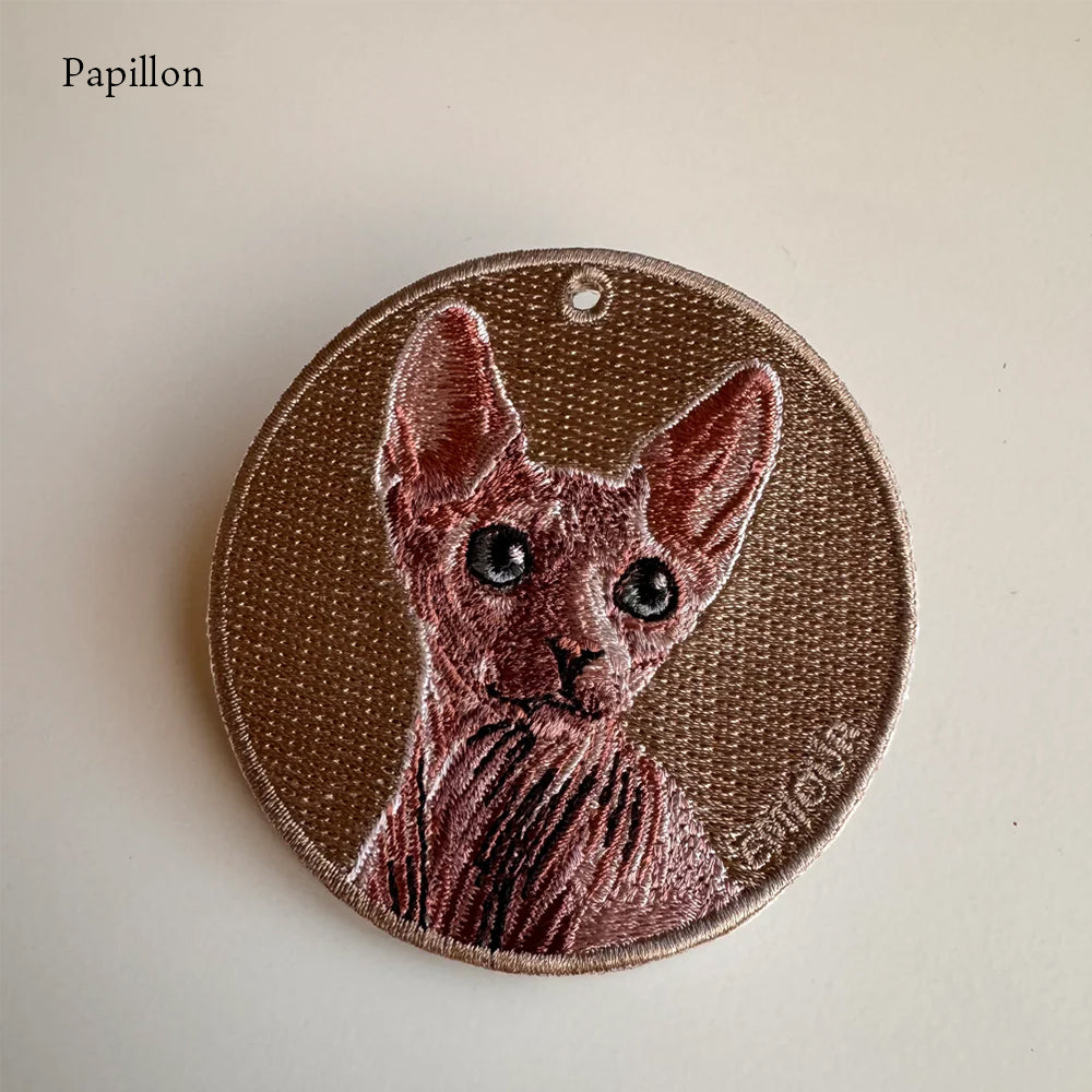 キーホルダー 猫 刺繍 ワッペン ネコ ネコ柄 アニマル チャーム ペット 動物  ベンガル アメリカンカール ペルシャ ロシアンブルー スフィンクス さくらネコ さくら猫 グッズ プレゼント ギフト 贈り物 新築祝い EMJOUR エンジュール 台湾 Taiwan cat neko 車 自転車 カギ 鍵 おしゃれ