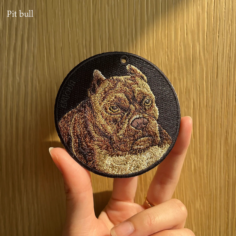 キーホルダー 犬 刺繍 ワッペン イヌ 犬柄 アニマル チャーム ホワイトドッグ ホワイトシェパード ドーベルマン ブルテリア アメリカンブリー フレンチブルドッグ フレブル ブラックマウス 動物 ペット グッズ プレゼント ギフト 贈り物 EMJOUR エンジュール 台湾 dog Taiwan 車 自転車 カギ 鍵 おしゃれ ペットロス