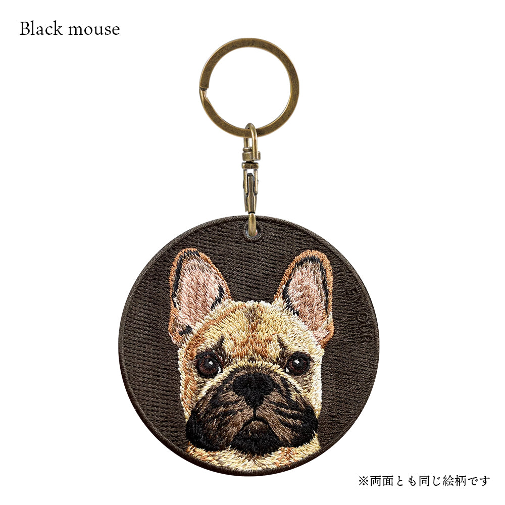 キーホルダー 犬 刺繍 ワッペン イヌ 犬柄 アニマル チャーム ホワイトドッグ ホワイトシェパード ドーベルマン ブルテリア アメリカンブリー フレンチブルドッグ フレブル ブラックマウス 動物 ペット グッズ プレゼント ギフト 贈り物 EMJOUR エンジュール 台湾 dog Taiwan 車 自転車 カギ 鍵 おしゃれ ペットロス