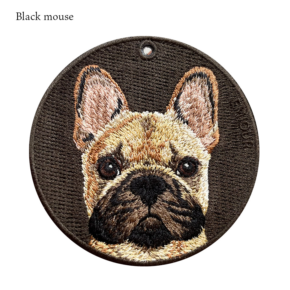 キーホルダー 犬 刺繍 ワッペン イヌ 犬柄 アニマル チャーム ホワイトドッグ ホワイトシェパード ドーベルマン ブルテリア アメリカンブリー フレンチブルドッグ フレブル ブラックマウス 動物 ペット グッズ プレゼント ギフト 贈り物 EMJOUR エンジュール 台湾 dog Taiwan 車 自転車 カギ 鍵 おしゃれ ペットロス