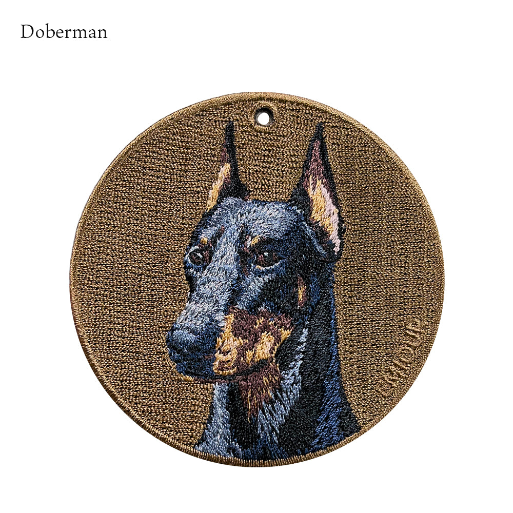 キーホルダー 犬 刺繍 ワッペン イヌ 犬柄 アニマル チャーム ホワイトドッグ ホワイトシェパード ドーベルマン ブルテリア アメリカンブリー フレンチブルドッグ フレブル ブラックマウス 動物 ペット グッズ プレゼント ギフト 贈り物 EMJOUR エンジュール 台湾 dog Taiwan 車 自転車 カギ 鍵 おしゃれ ペットロス