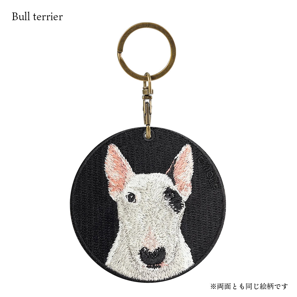 キーホルダー 犬 刺繍 ワッペン イヌ 犬柄 アニマル チャーム ホワイトドッグ ホワイトシェパード ドーベルマン ブルテリア アメリカンブリー フレンチブルドッグ フレブル ブラックマウス 動物 ペット グッズ プレゼント ギフト 贈り物 EMJOUR エンジュール 台湾 dog Taiwan 車 自転車 カギ 鍵 おしゃれ ペットロス