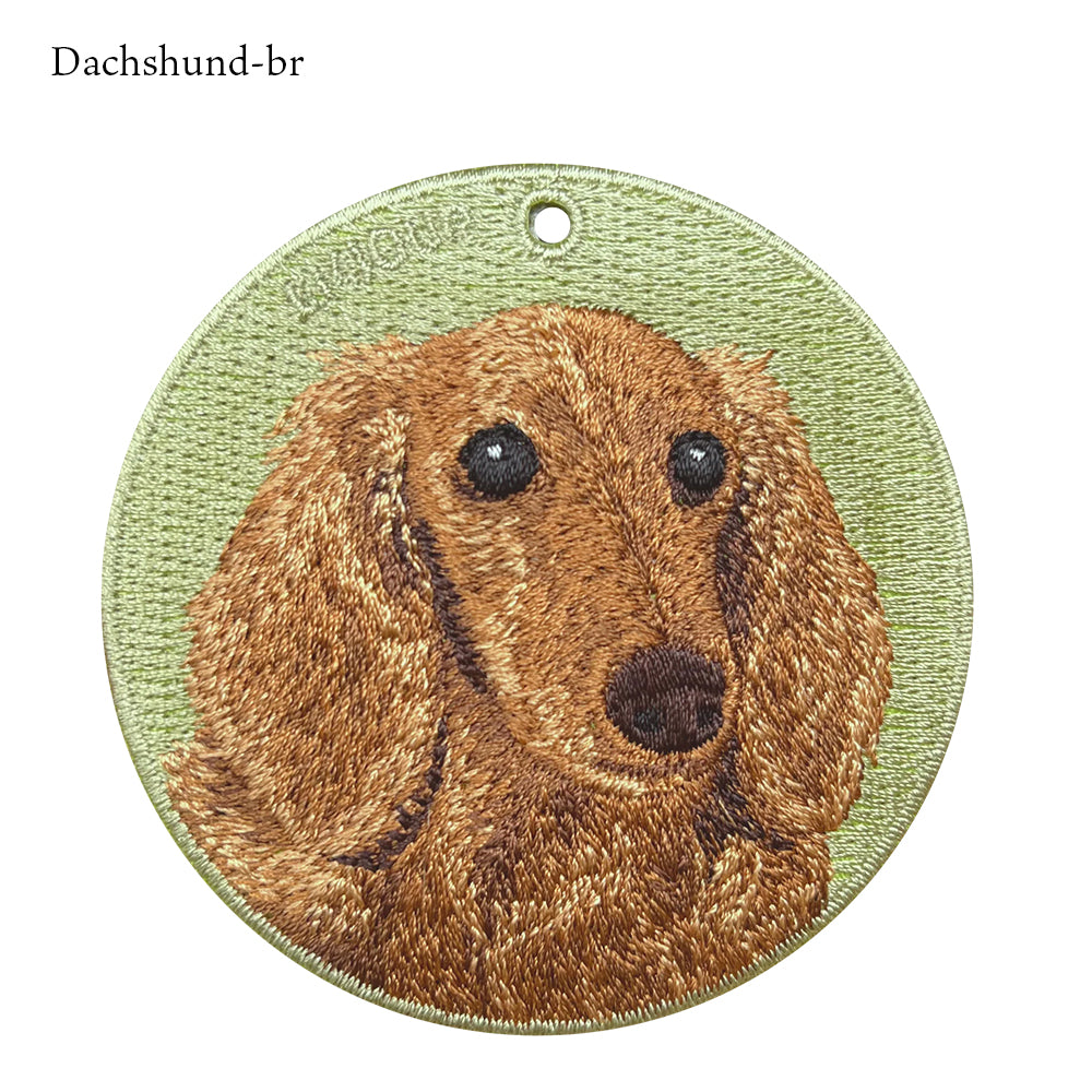 キーホルダー 犬 刺繍 ワッペン イヌ 犬柄 アニマル チャーム ダックスフンド ダックス キャバリア 動物 ペット グッズ プレゼント ギフト 贈り物 EMJOUR エンジュール 台湾 dog Taiwan 車 自転車 カギ 鍵 おしゃれ ペットロス