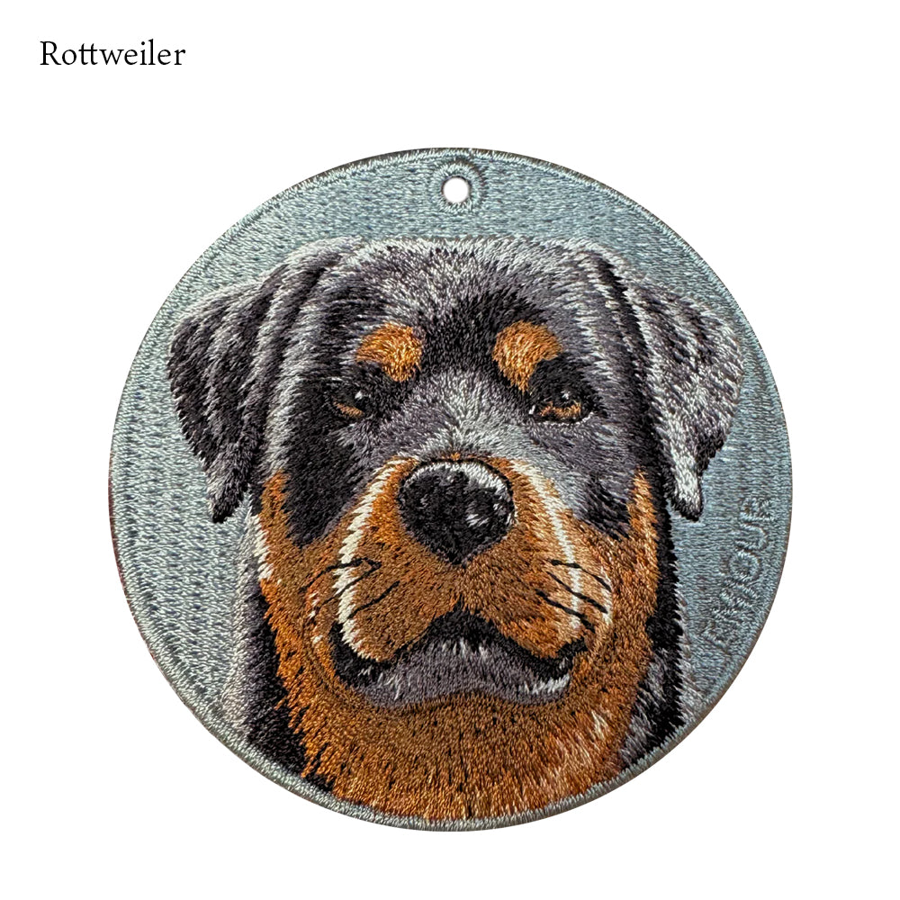 キーホルダー 犬 刺繍 ワッペン イヌ 犬 アニマル チャーム ポメラニアン ポメ ブラック&タン ロットワイラー セントバーナード パピヨン コーギー ペット グッズ プレゼント EMJOUR エンジュール ペットロス