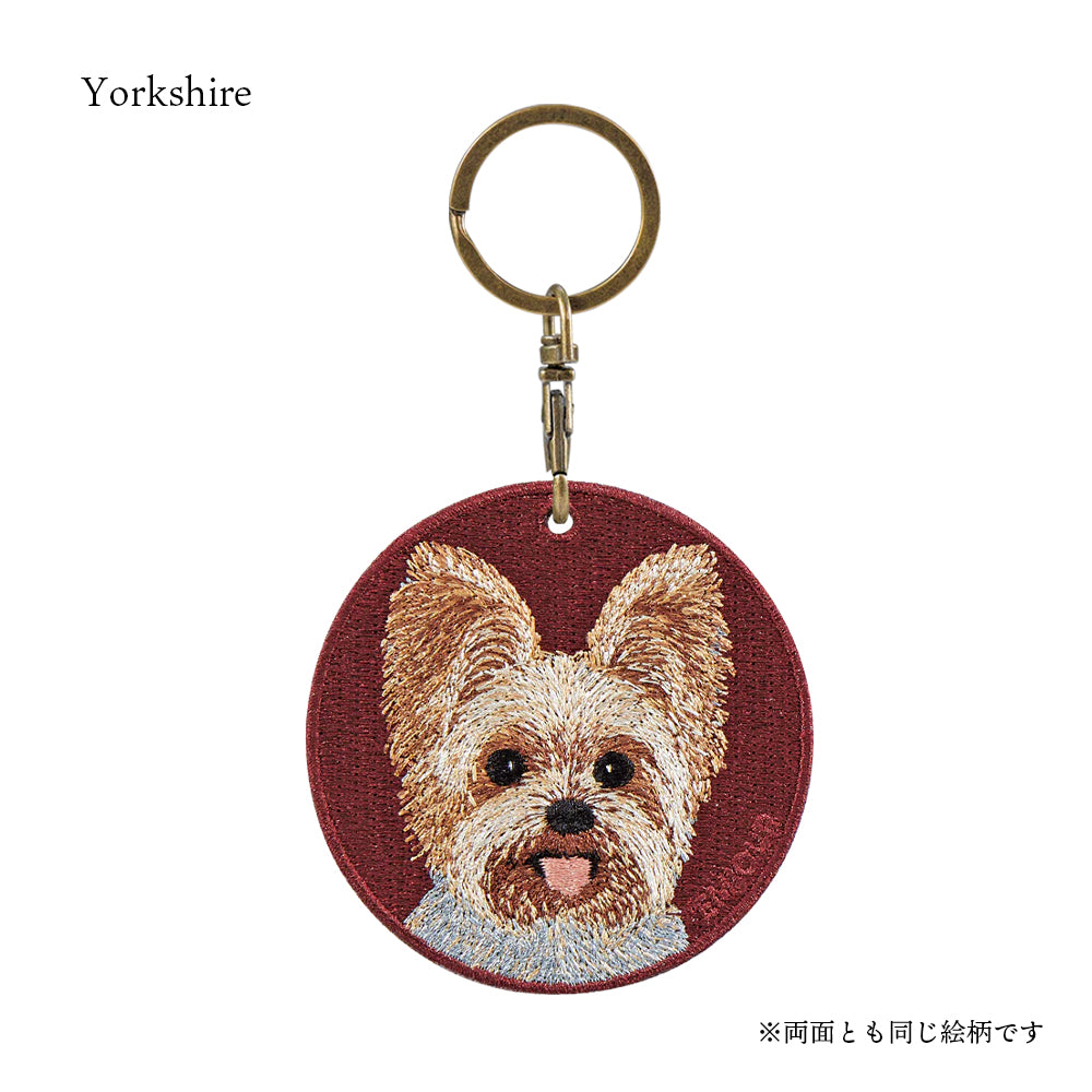 キーホルダー 犬 刺繍 ワッペン イヌ 犬 アニマル チャーム ジャックラッセル ジャック ヨークシャテリア ヨーキー ダッチディーコイスパニエル シェットランド シェルティ アメリカンコッカー アメコカ ペット グッズ プレゼント EMJOUR エンジュール ペットロス デコピン