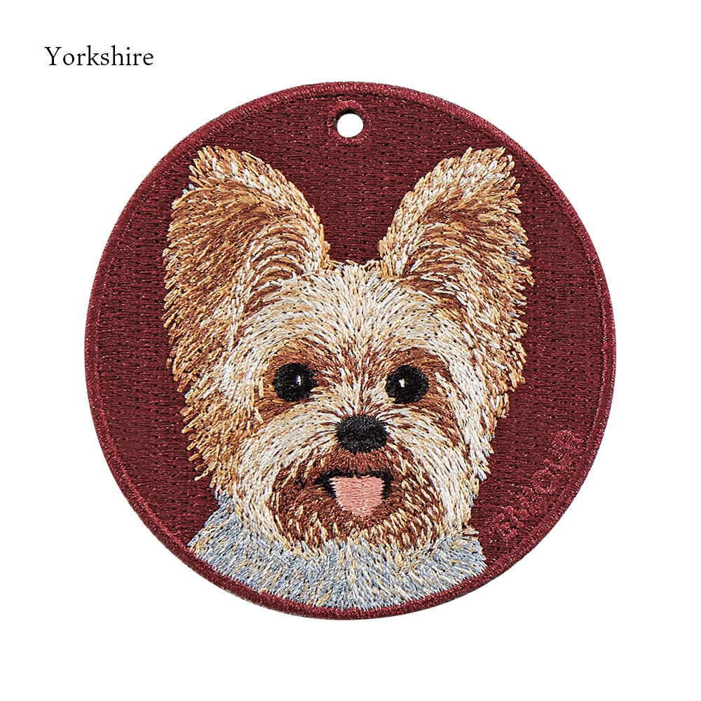 キーホルダー 犬 刺繍 ワッペン イヌ 犬 アニマル チャーム ジャックラッセル ジャック ヨークシャテリア ヨーキー ダッチディーコイスパニエル シェットランド シェルティ アメリカンコッカー アメコカ ペット グッズ プレゼント EMJOUR エンジュール ペットロス デコピン