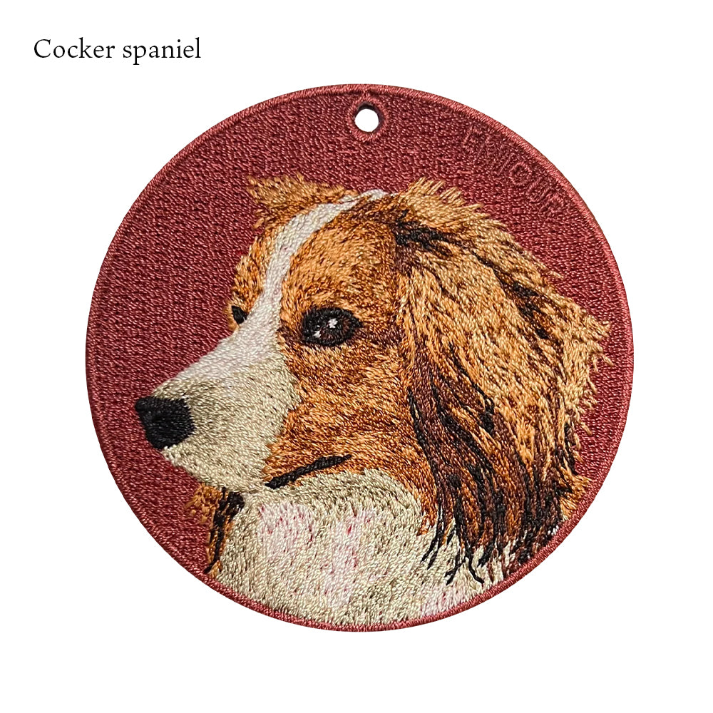 キーホルダー 犬 刺繍 ワッペン イヌ 犬 アニマル チャーム ジャックラッセル ジャック ヨークシャテリア ヨーキー ダッチディーコイスパニエル シェットランド シェルティ アメリカンコッカー アメコカ ペット グッズ プレゼント EMJOUR エンジュール ペットロス デコピン