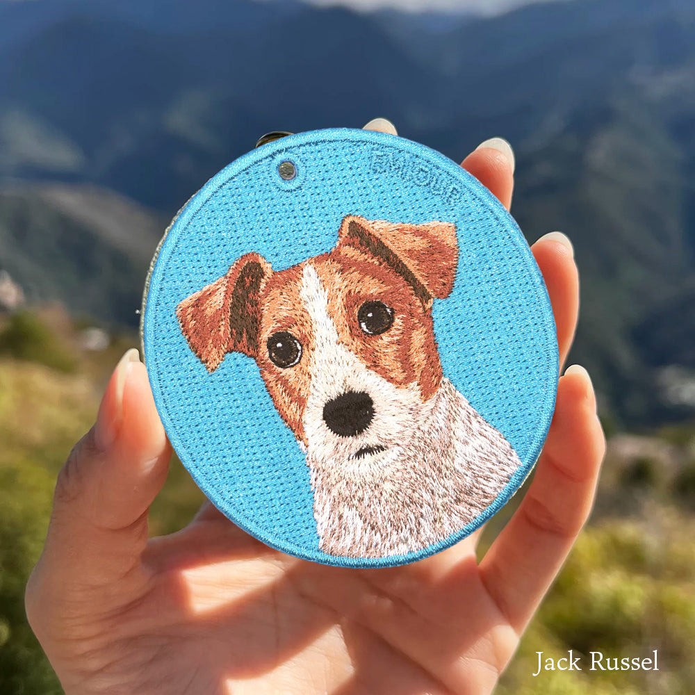 キーホルダー 犬 刺繍 ワッペン イヌ 犬 アニマル チャーム ジャックラッセル ジャック ヨークシャテリア ヨーキー ダッチディーコイスパニエル シェットランド シェルティ アメリカンコッカー アメコカ ペット グッズ プレゼント EMJOUR エンジュール ペットロス デコピン