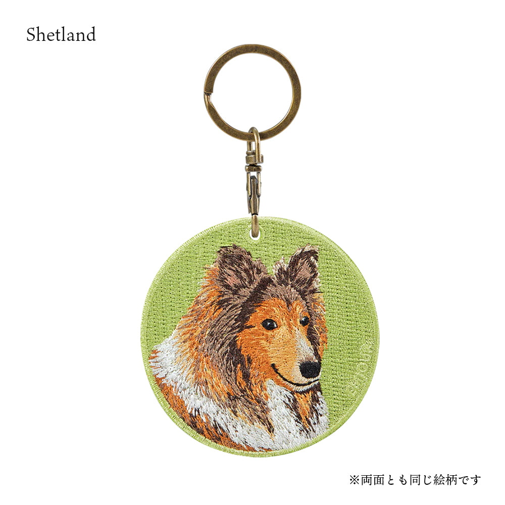 キーホルダー 犬 刺繍 ワッペン イヌ 犬 アニマル チャーム ジャックラッセル ジャック ヨークシャテリア ヨーキー ダッチディーコイスパニエル シェットランド シェルティ アメリカンコッカー アメコカ ペット グッズ プレゼント EMJOUR エンジュール ペットロス デコピン