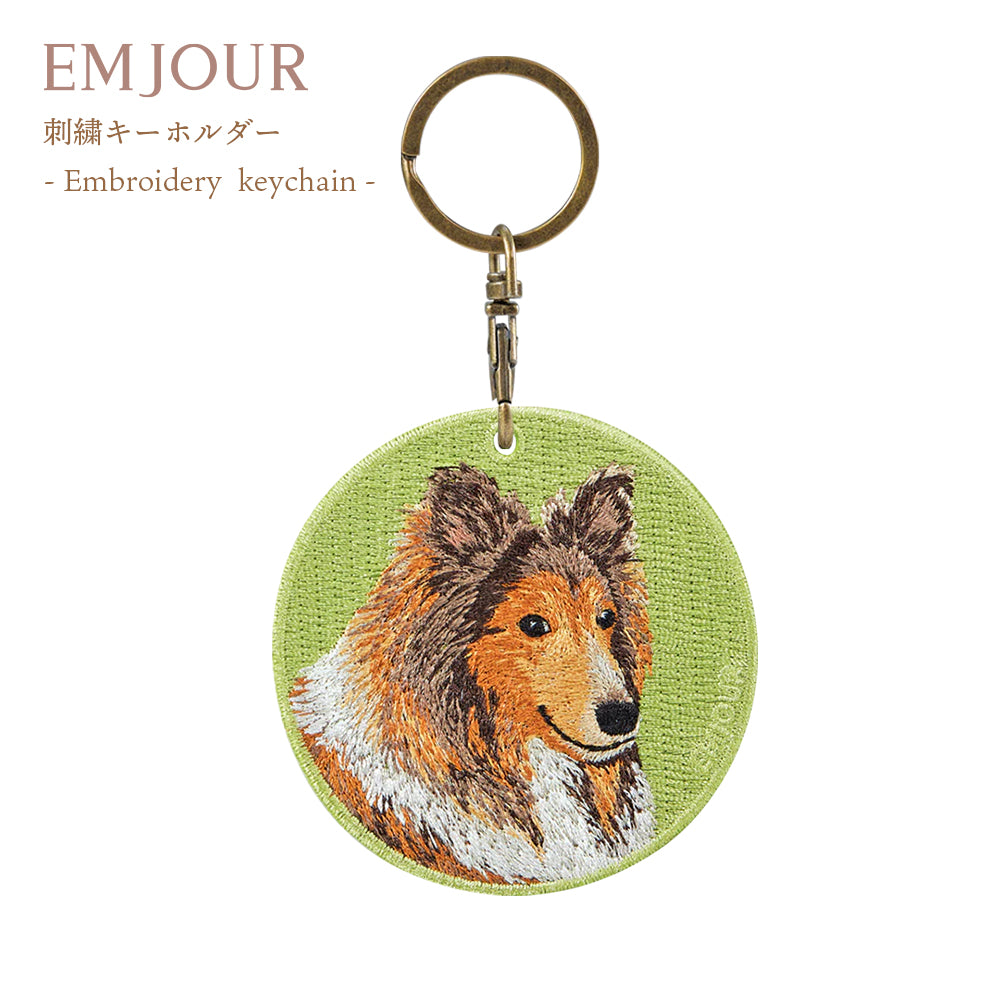 キーホルダー 犬 刺繍 ワッペン イヌ 犬 アニマル チャーム ジャックラッセル ジャック ヨークシャテリア ヨーキー ダッチディーコイスパニエル シェットランド シェルティ アメリカンコッカー アメコカ ペット グッズ プレゼント EMJOUR エンジュール ペットロス デコピン