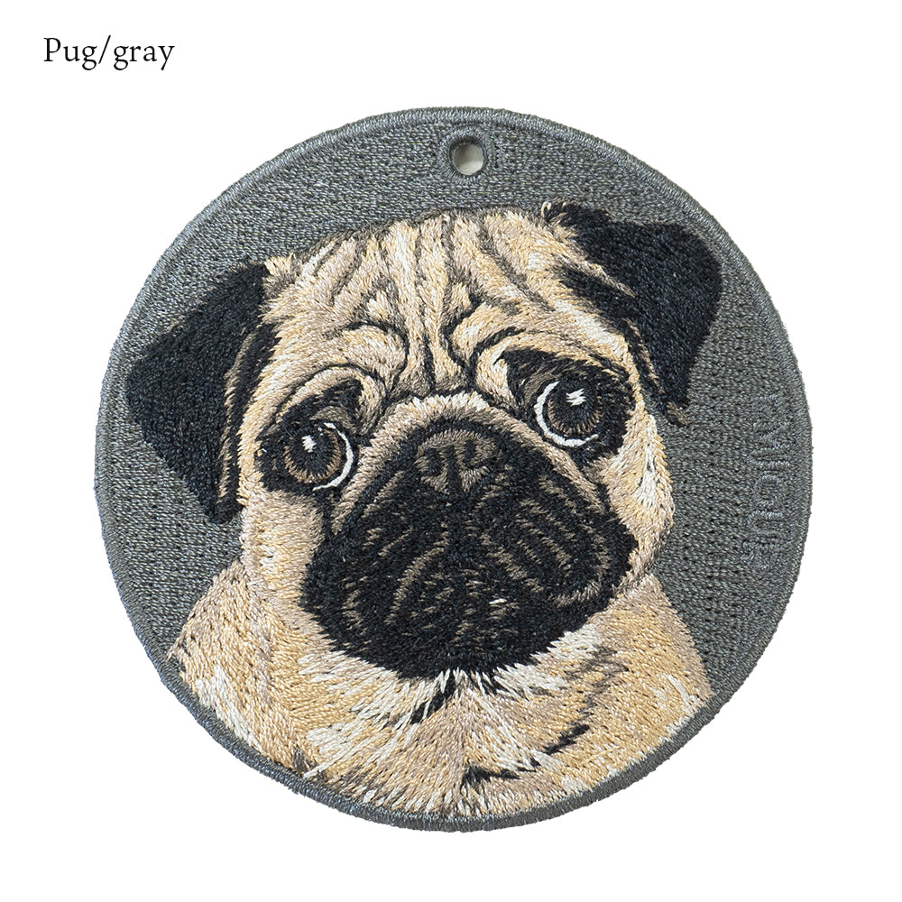 キーホルダー 犬 刺繍 ワッペン イヌ 犬柄 アニマル チャーム フレンチブルドッグ フレブル パグ シャー ペイ ペット グッズ プレゼント ギフト 贈り物 新築祝い EMJOUR エンジュール 台湾 dog Taiwan 車 自転車 カギ 鍵 おしゃれ