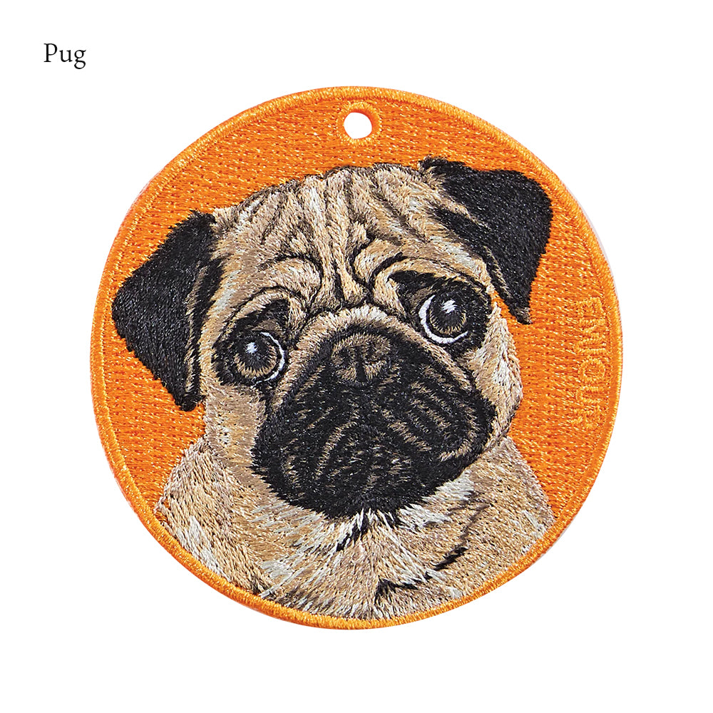 キーホルダー 犬 刺繍 ワッペン イヌ 犬柄 アニマル チャーム フレンチブルドッグ フレブル コッカー スパニエル アメコカ シャー ペイ ペット グッズ プレゼント ギフト 贈り物 新築祝い EMJOUR エンジュール 台湾 dog Taiwan 車 自転車 カギ 鍵 おしゃれ