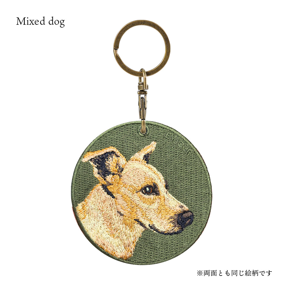 キーホルダー 犬 刺繍 ワッペン イヌ 犬柄 アニマル チャーム フレンチブルドッグ フレブル コッカー スパニエル アメコカ シャー ペイ ペット グッズ プレゼント ギフト 贈り物 新築祝い EMJOUR エンジュール 台湾 dog Taiwan 車 自転車 カギ 鍵 おしゃれ