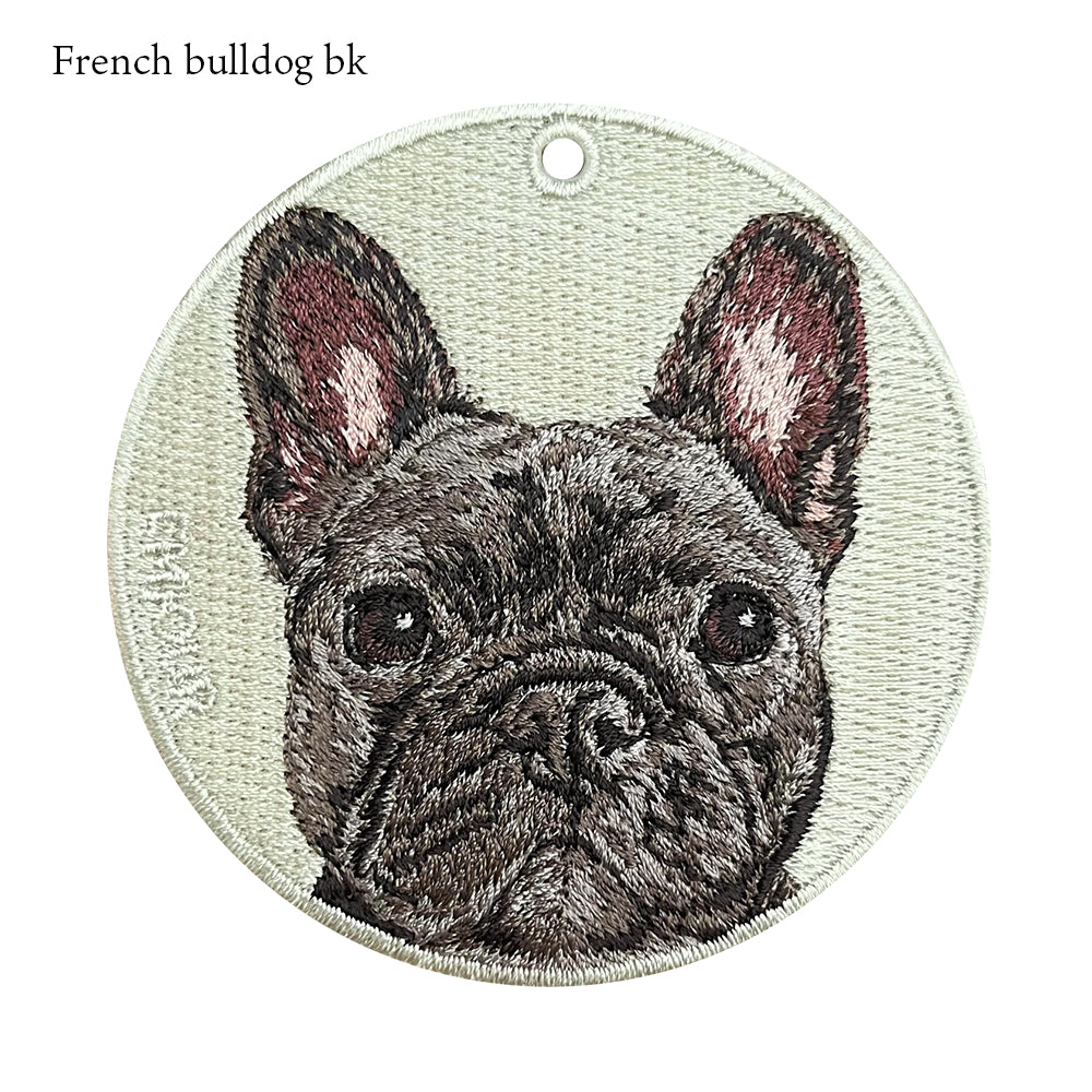 キーホルダー 犬 刺繍 ワッペン イヌ 犬柄 アニマル チャーム フレンチブルドッグ フレブル コッカー スパニエル アメコカ シャー ペイ ペット グッズ プレゼント ギフト 贈り物 新築祝い EMJOUR エンジュール 台湾 dog Taiwan 車 自転車 カギ 鍵 おしゃれ