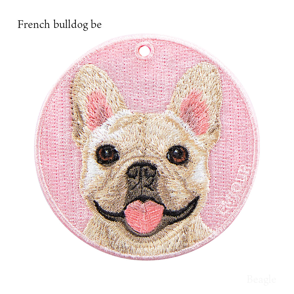 キーホルダー 犬 刺繍 ワッペン イヌ 犬柄 アニマル チャーム フレンチブルドッグ フレブル コッカー スパニエル アメコカ シャー ペイ ペット グッズ プレゼント ギフト 贈り物 新築祝い EMJOUR エンジュール 台湾 dog Taiwan 車 自転車 カギ 鍵 おしゃれ