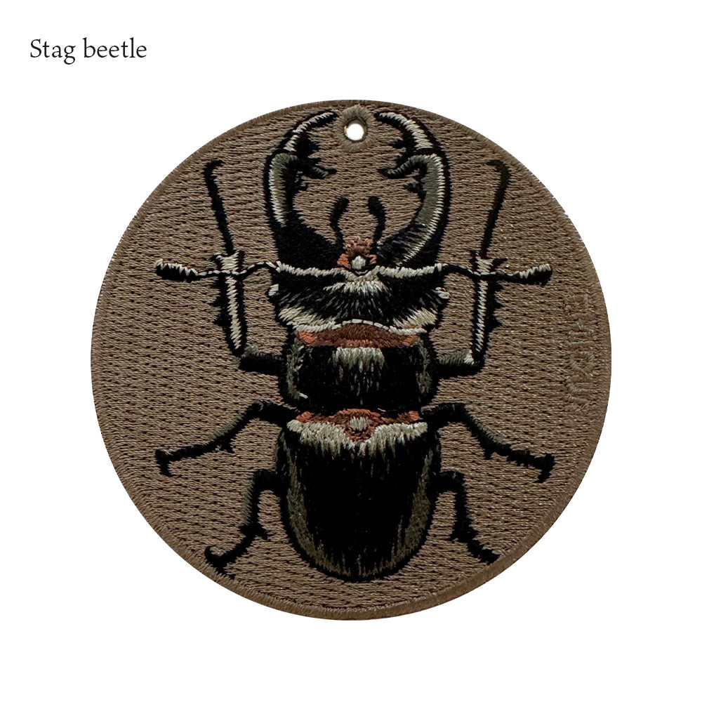 EMJOUR エンジュール 刺繍 キーホルダー チャーム 台湾 刺繍 昆虫 虫 蜘蛛 クモ クワガタ クワガタムシ プレゼント ギフト 贈り物 車 自転車 カギ 鍵 母の日