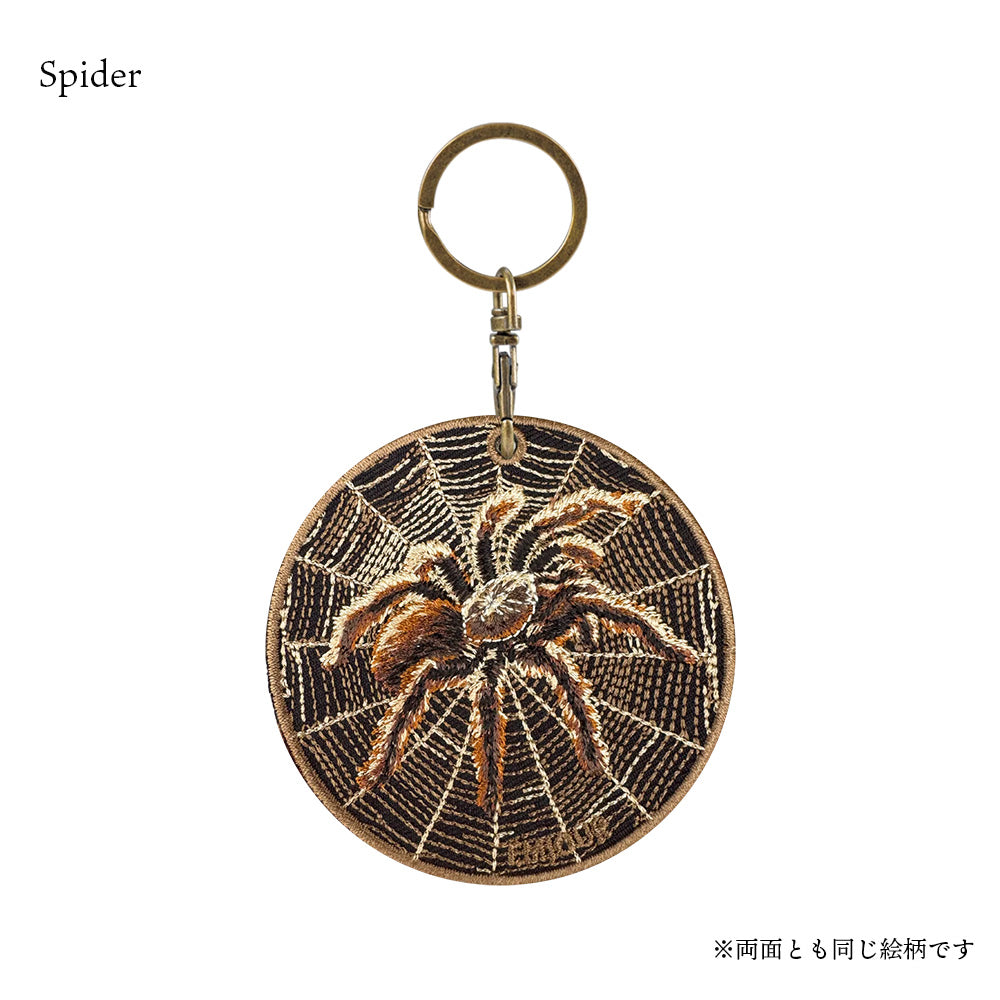 EMJOUR エンジュール 刺繍 キーホルダー チャーム 台湾 刺繍 昆虫 虫 蜘蛛 クモ クワガタ クワガタムシ プレゼント ギフト 贈り物 車 自転車 カギ 鍵 母の日