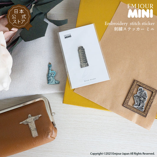 正規品 ワッペン 刺繍ワッペン 絵画 アート 自由の女神 考える人 キリスト像 額 ピサの斜塔 ロダン グッズ プレゼント ギフト 贈り物 EMJOUR エンジュール  ハンドメイド 手芸 アップリケ ステッカー