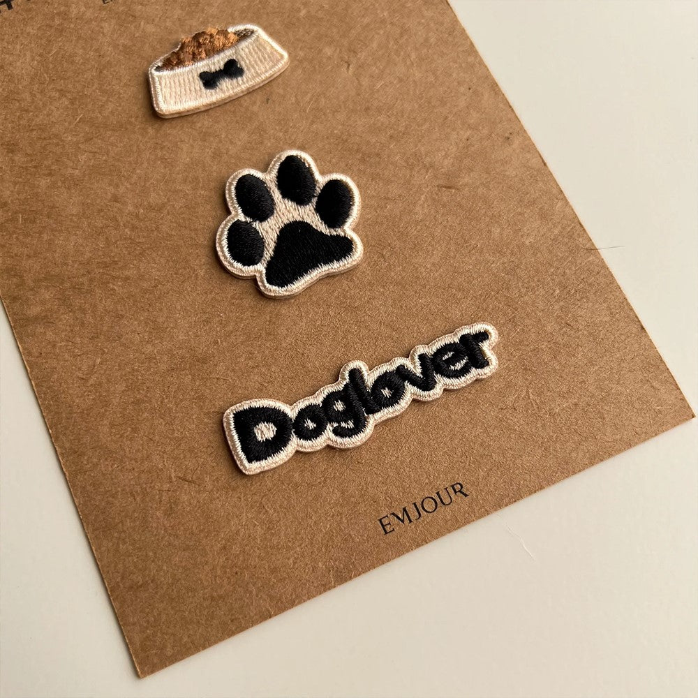 ワッペン 刺繍ワッペン アイロンワッペン 犬 刺繍 イヌ 足跡 うさぎ ウサギ  動物 ペット グッズ プレゼント ギフト 贈り物 EMJOUR エンジュール  台湾 ハンドメイド 手芸 アップリケ