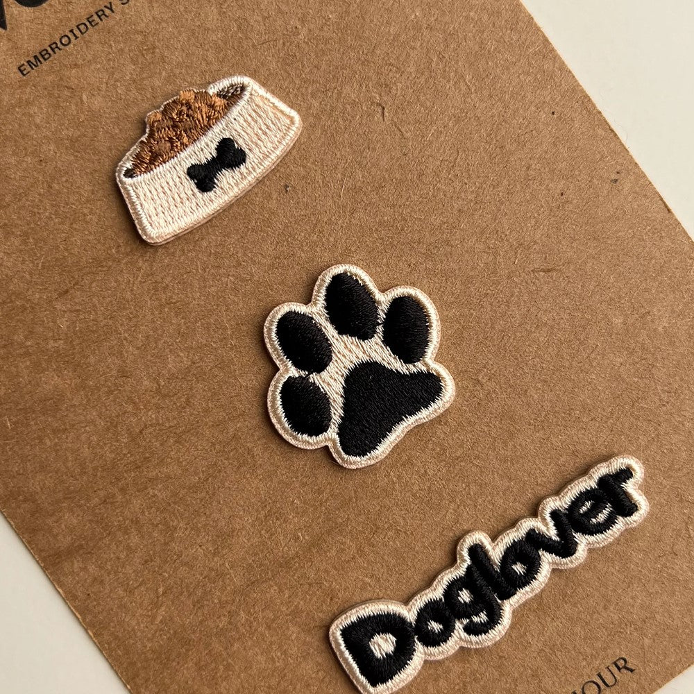 ワッペン 刺繍ワッペン アイロンワッペン 犬 刺繍 イヌ 足跡 うさぎ ウサギ  動物 ペット グッズ プレゼント ギフト 贈り物 EMJOUR エンジュール  台湾 ハンドメイド 手芸 アップリケ