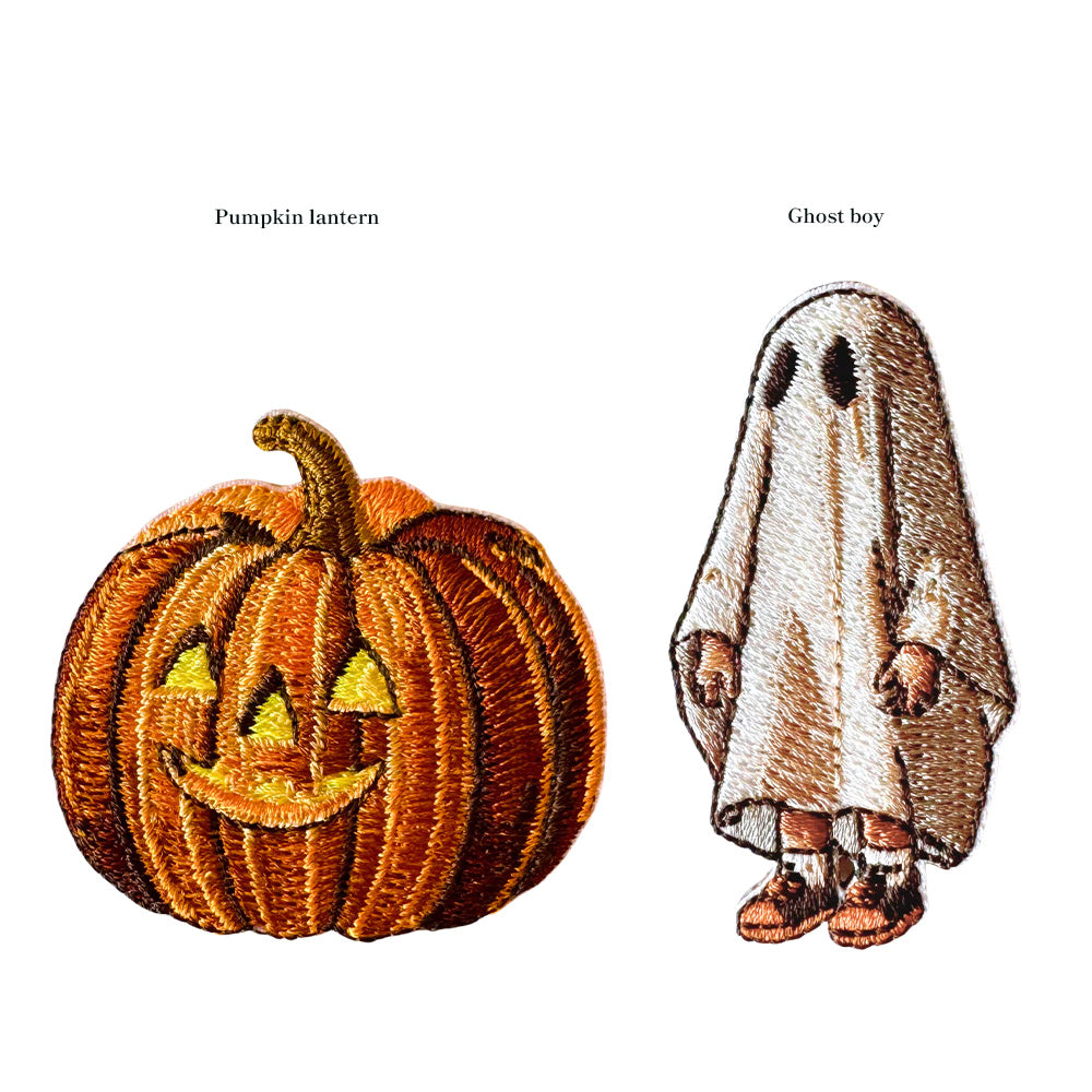 正規品 ワッペン 刺繍ワッペン アイロンワッペン ハロウィン おばけ カボチャ ランタン 刺繍 グッズ EMJOUR エンジュール 台湾 ハンドメイド 手芸 アップリケ ステッカー