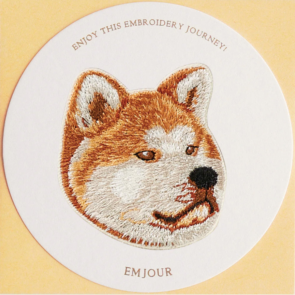 ワッペン 刺繍ワッペン アイロンワッペン 犬 刺繍 イヌ 柴犬 赤柴 白柴 秋田犬 子犬 動物 ペット グッズ プレゼント ギフト 贈り物 誕生日 EMJOUR エンジュール 母の日 台湾 ハンドメイド 手芸 アップリケ ステッカー
