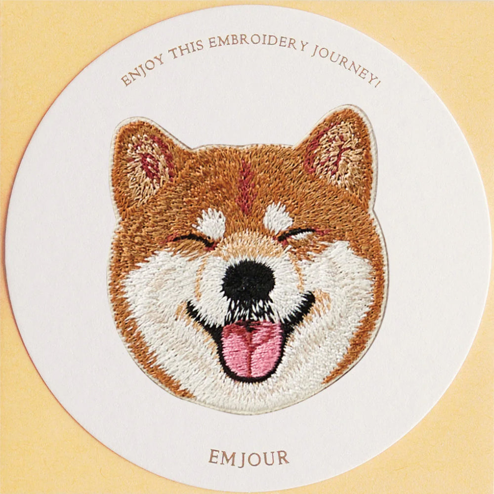 ワッペン 刺繍ワッペン アイロンワッペン 犬 刺繍 イヌ 柴犬 赤柴 白柴 秋田犬 子犬 動物 ペット グッズ プレゼント ギフト 贈り物 誕生日 EMJOUR エンジュール 母の日 台湾 ハンドメイド 手芸 アップリケ ステッカー