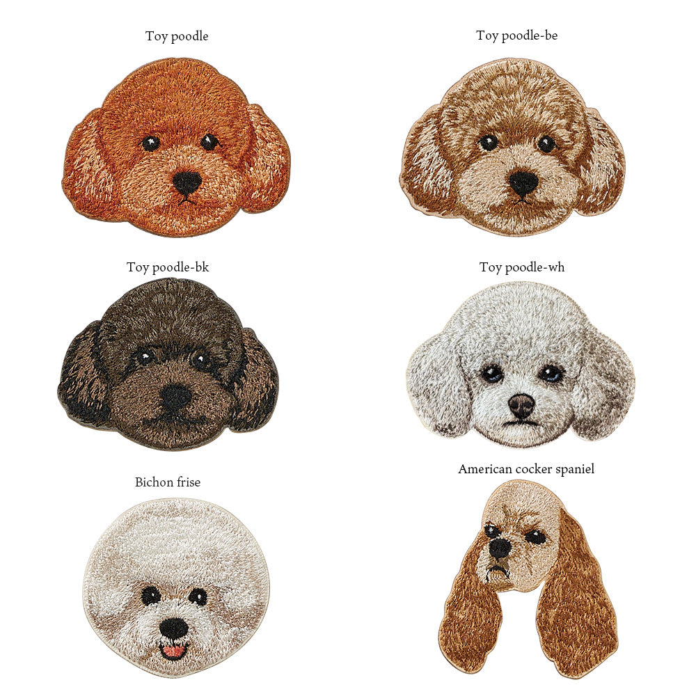 ワッペン 刺繍ワッペン アイロンワッペン 犬 刺繍 イヌ トイプードル トイプ プードル ビションフリーゼ アメリカンコッカー アメコカ 動物 ペット グッズ プレゼント ギフト 贈り物 誕生日 EMJOUR エンジュール 母の日 台湾 ハンドメイド 手芸 アップリケ ステッカー
