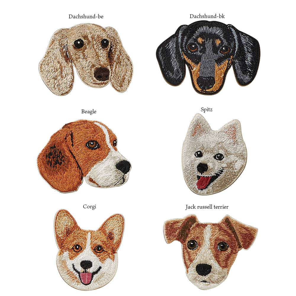 ワッペン 刺繍ワッペン アイロンワッペン 犬 刺繍 イヌ ダックスフンド ダックス ビーグル スピッツ ジャックラッセル コーギー 動物 ペット グッズ プレゼント ギフト 贈り物 誕生日 EMJOUR エンジュール 母の日 台湾 ハンドメイド 手芸 アップリケ ステッカー