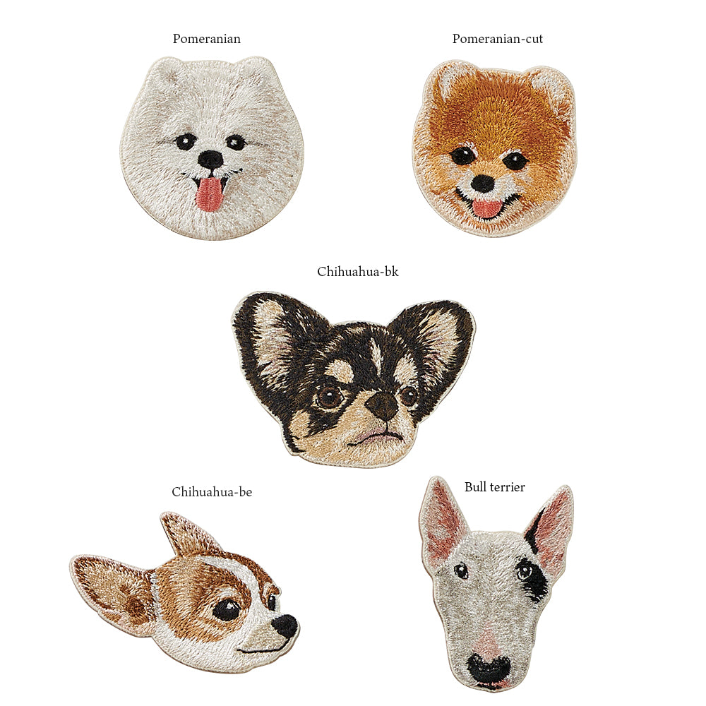 ワッペン 刺繍ワッペン アイロンワッペン 犬 刺繍 イヌ ポメラニアン ポメ チワワ ブルテリア ブル 動物 ペット グッズ プレゼント ギフト 贈り物 誕生日 EMJOUR エンジュール 母の日 台湾 ハンドメイド 手芸 アップリケ ステッカー