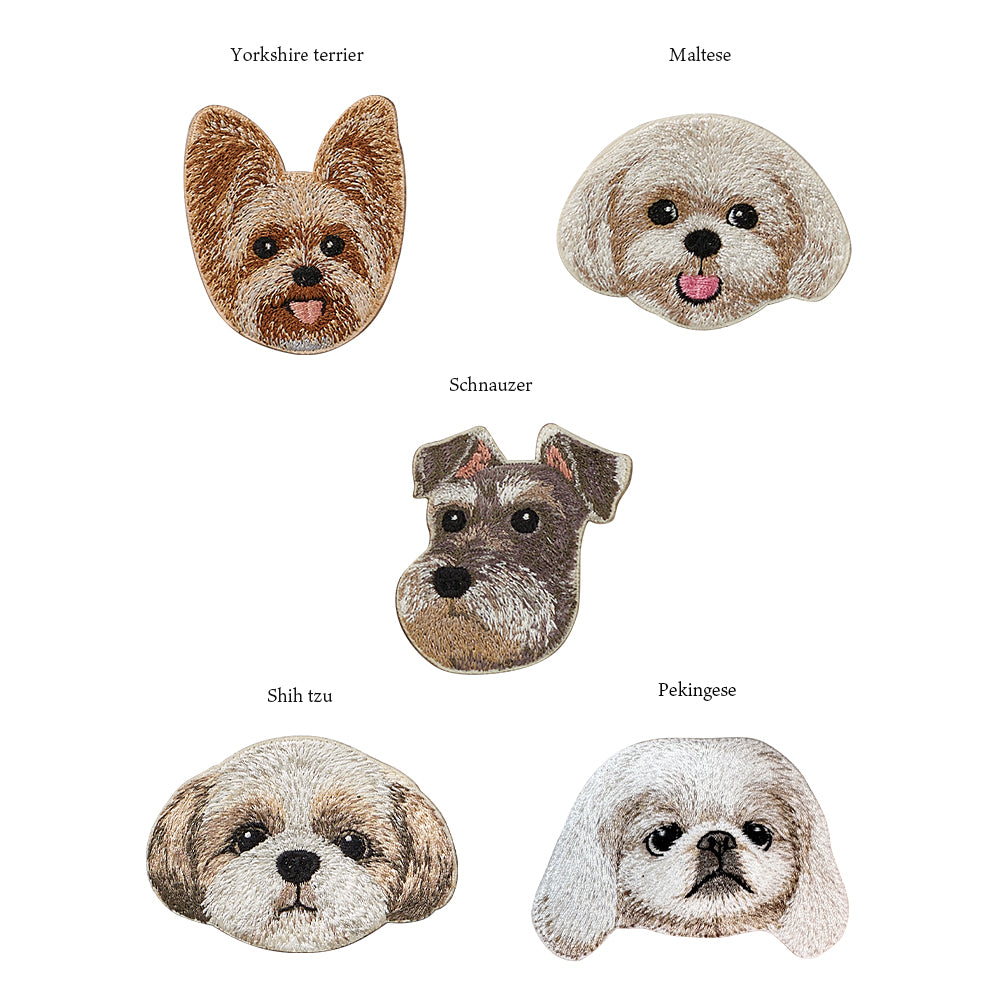 ワッペン 刺繍ワッペン アイロンワッペン 犬 刺繍 イヌ ヨークシャーテリア ヨークシャ ヨーキー マルチーズ シュナウザー シュナ シーズー ペキニーズ ペキ 動物 ペット グッズ プレゼント ギフト EMJOUR エンジュール 母の日 台湾 ハンドメイド 手芸 アップリケ ステッカー