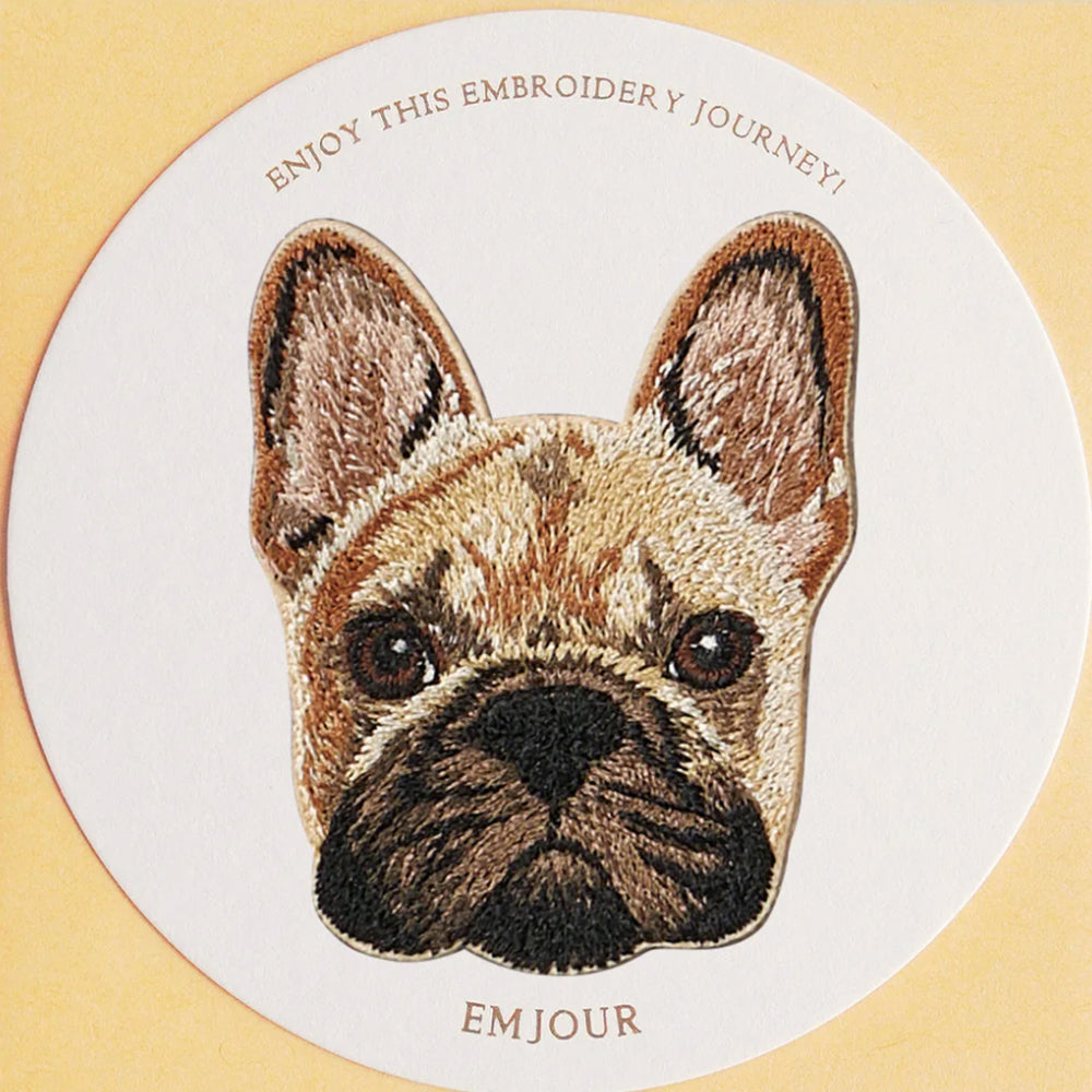 ワッペン 刺繍ワッペン アイロンワッペン 犬 刺繍 イヌ ブラックマウス フレンチブルドッグ フレブル パグ チャウチャウ ゴールデンレトリバー ゴールデン 動物 ペット グッズ プレゼント ギフト EMJOUR エンジュール 台湾 ハンドメイド 手芸 アップリケ ステッカー