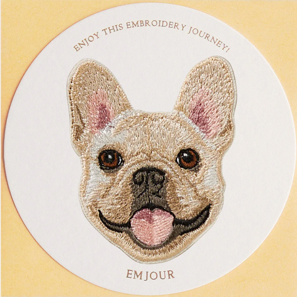 ワッペン 刺繍ワッペン アイロンワッペン 犬 刺繍 イヌ ブラックマウス フレンチブルドッグ フレブル パグ チャウチャウ ゴールデンレトリバー ゴールデン 動物 ペット グッズ プレゼント ギフト EMJOUR エンジュール 台湾 ハンドメイド 手芸 アップリケ ステッカー