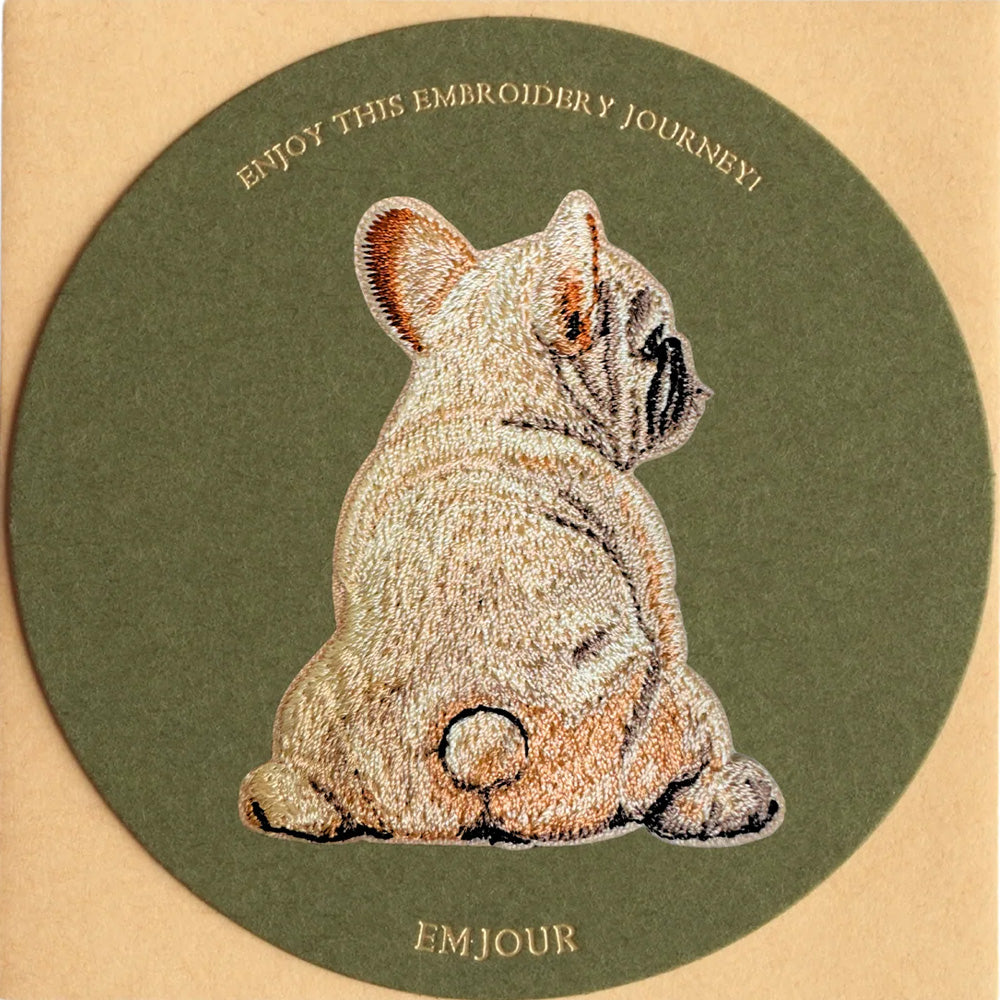 ワッペン 刺繍ワッペン アイロンワッペン 犬 刺繍 イヌ ブラックマウス フレンチブルドッグ フレブル パグ チャウチャウ ゴールデンレトリバー ゴールデン 動物 ペット グッズ プレゼント ギフト EMJOUR エンジュール 台湾 ハンドメイド 手芸 アップリケ ステッカー