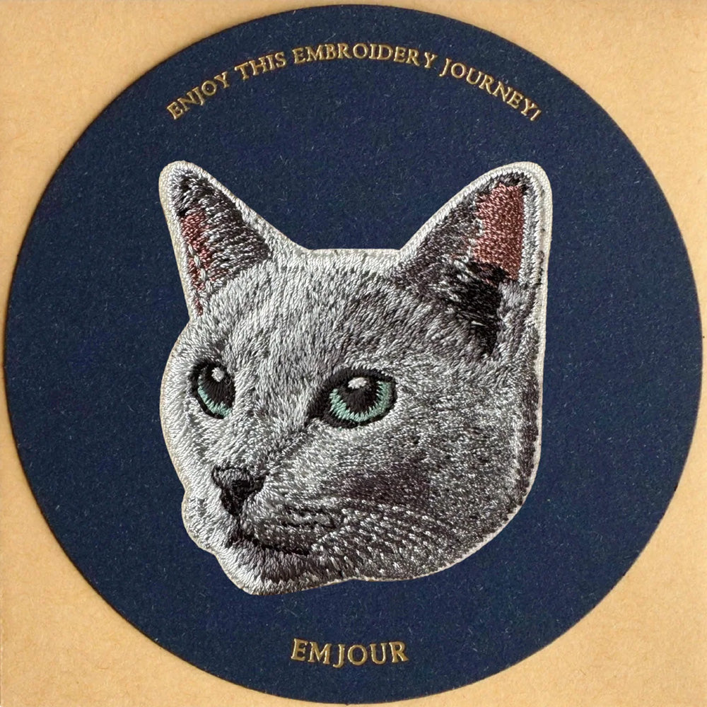 ワッペン 刺繍ワッペン アイロンワッペン 猫 刺繍 ネコ 黒猫 白猫 ロシアンブルー ブリティッシュショートヘア ブリショー シャム ガーフィールド 動物 ペット グッズ プレゼント ギフト 贈り物 誕生日 EMJOUR エンジュール 母の日 台湾 ハンドメイド 手芸 アップリケ ステッカー