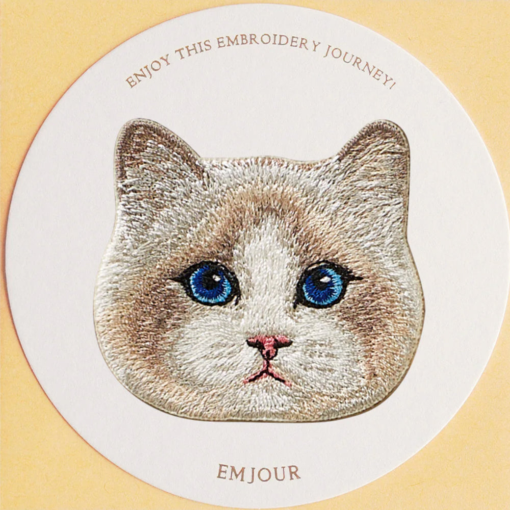 ワッペン 刺繍ワッペン アイロンワッペン 猫 刺繍 ネコ アメリカンショートヘア アメショー ブリティッシュショートヘア ブリショー スコティッシュフォールド ラグドール ペット グッズ EMJOUR エンジュール 台湾 ハンドメイド 手芸 アップリケ ステッカー