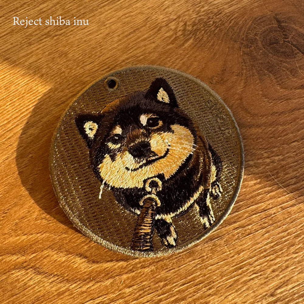 キーホルダー 犬 猫 刺繍 ワッペン アニマル チャーム 柴犬 黒柴 お散歩 トラ猫 お昼寝 ペット グッズ プレゼント EMJOUR エンジュール ペットロス