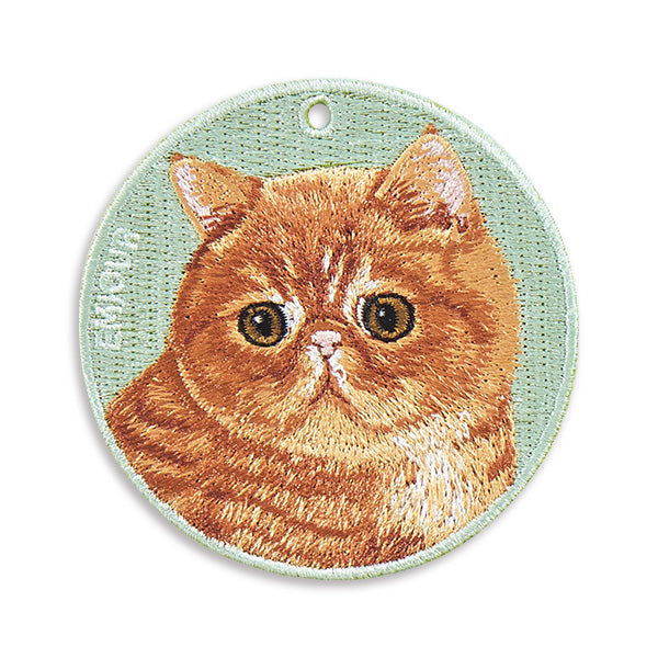 EMJOUR エンジュール 刺繍キーホルダー 両面 メインクーン ねこ ネコ