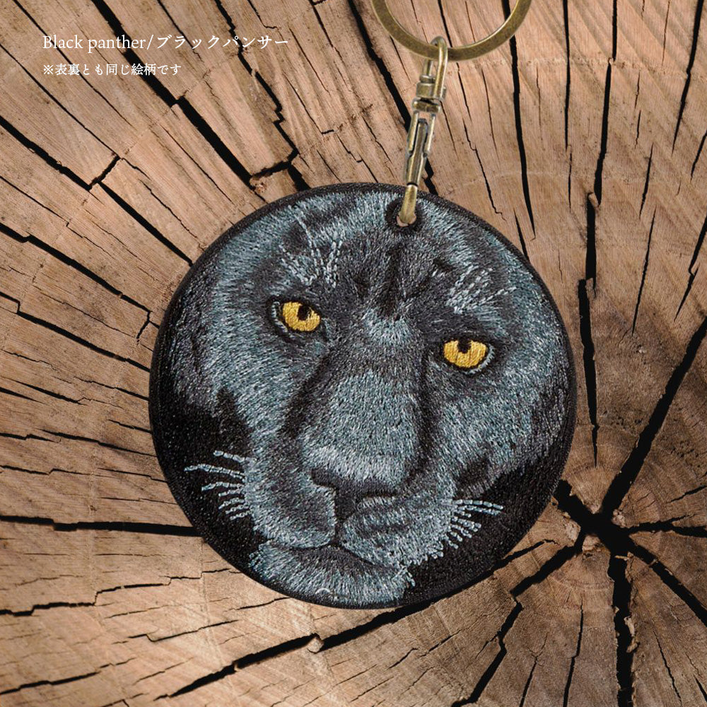 キーホルダー 刺繍 動物 アニマル チャーム 刺繍キーホルダー フェレット きりん キリン カピバラ ミーアキャット やもり ヤモリ キーリング プレゼント 入学祝い 新築祝い かわいい ギフト 贈り物 EMJOUR エンジュール 台湾 車 自転車 カギ 鍵 ペット 動物園 (animal-5)