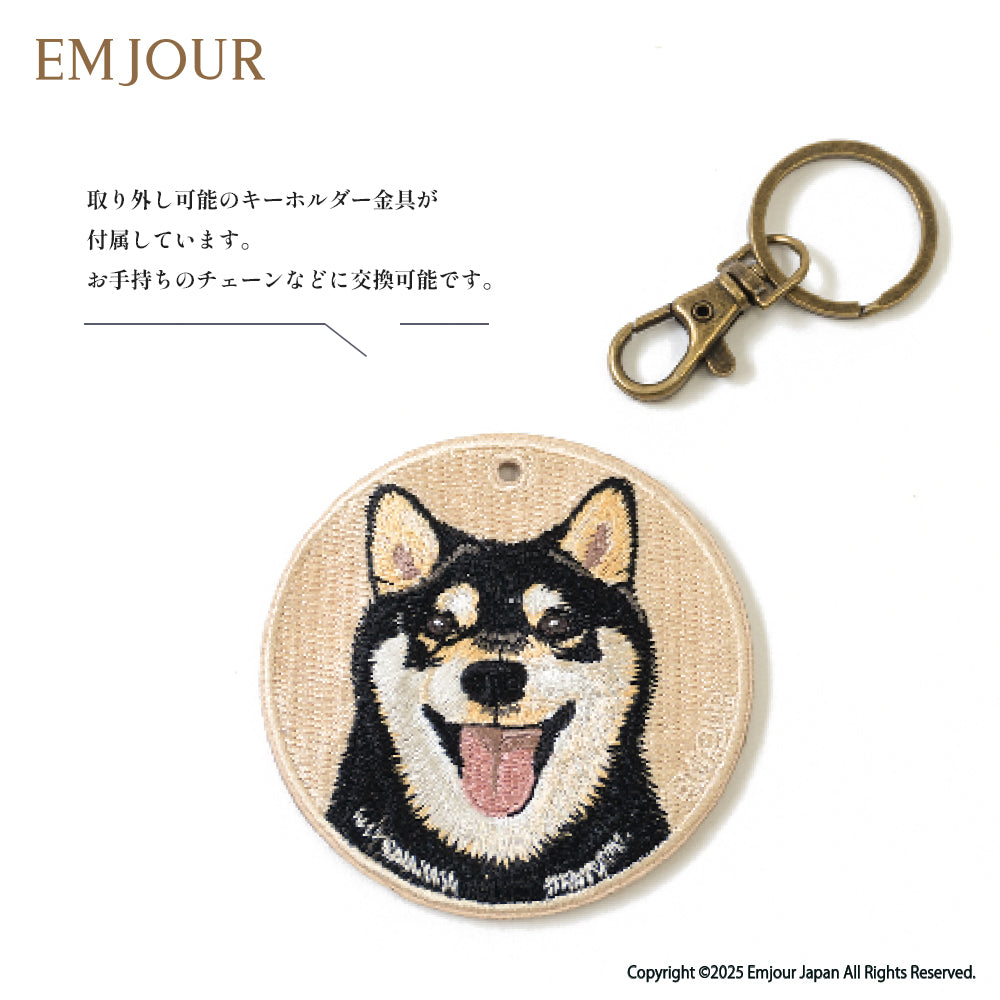 キーホルダー 刺繍 柴犬 コーギー アメリカンショートヘア アメショ おしり 後ろ 日本犬 刺繍キーホルダー キーチェーン 鍵 車 お祝い プチプレゼント プチギフト 入学祝い 卒業祝い 就職祝い ペット 誕生日プレゼント 母の日 ペットロス 人気 EMJOUR エンジュール 可愛い