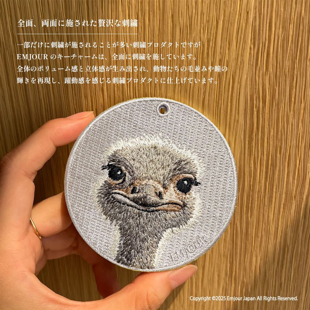 キーホルダー 刺繍 鳥 小鳥 動物 アニマル チャーム 刺繍キーホルダー ダチョウ ハシビロコウ サンショクキムネオオハシ ゴシキドリ ホオジロカンムリヅル キーリング プレゼント 入学祝い 新築祝い かわいい ギフト 贈り物 EMJOUR エンジュール 台湾 車 自転車 カギ 鍵 ペット 動物園 (コピー)